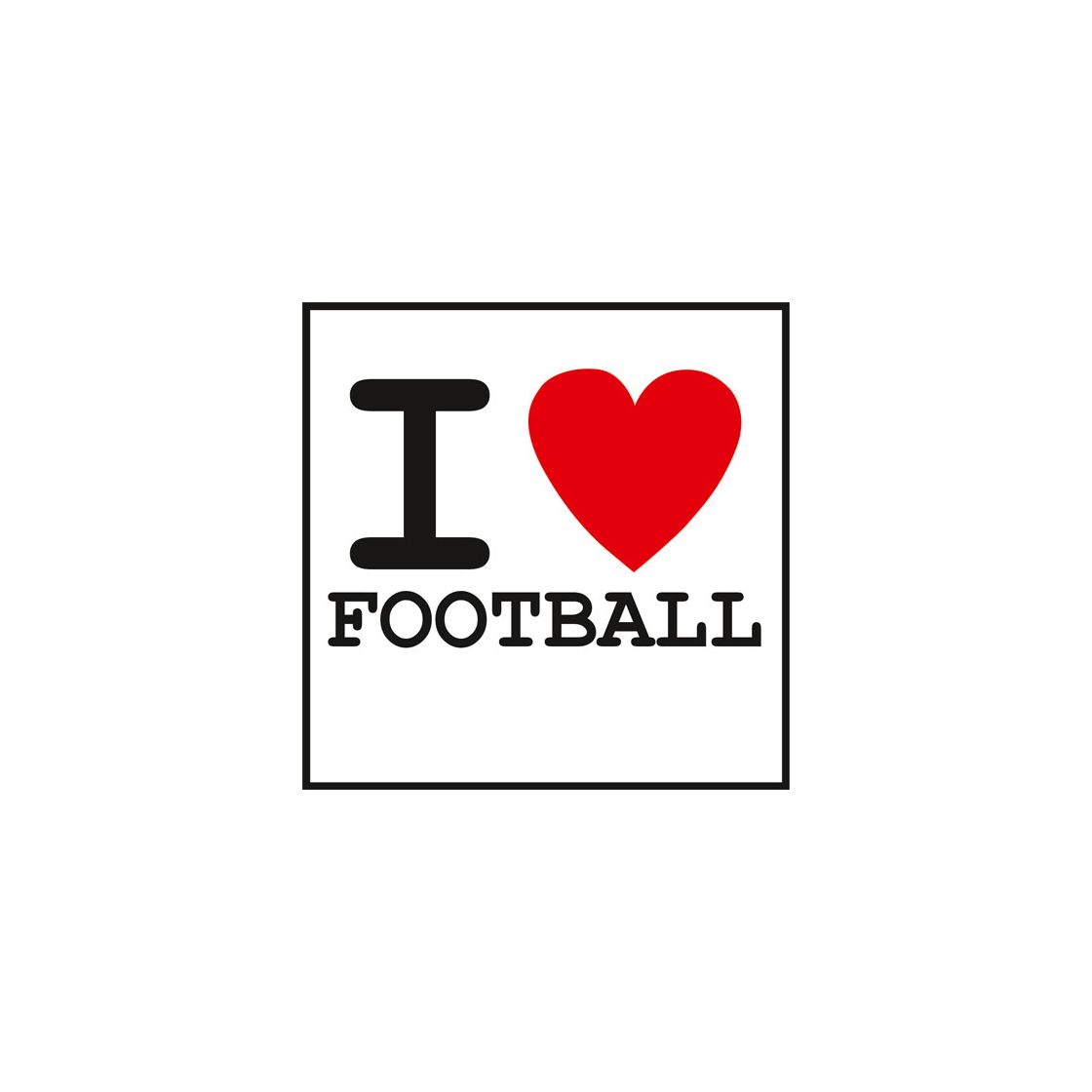 Aufkleber I Love Football/Fußball