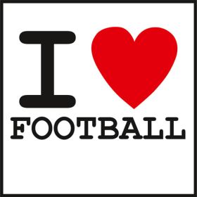Aufkleber I Love Football