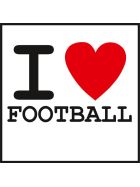 Aufkleber I Love Football