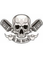 Musik Skull Aufkleber Sex Drugs Rock n Roll