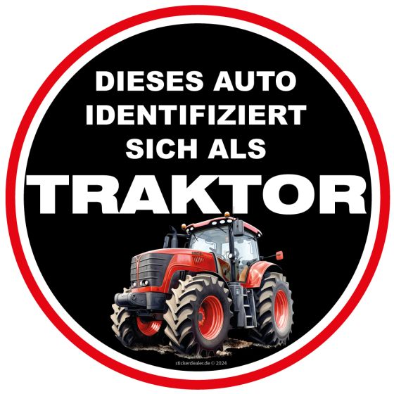 Aufkleber Traktor steht auf dem Feld – Tinydots®