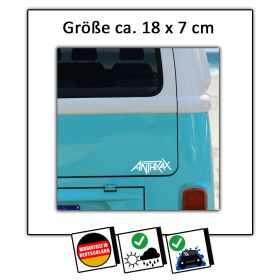 Anthrax Logo Aufkleber weiß