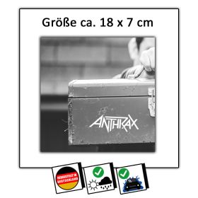 Anthrax Logo Aufkleber weiß
