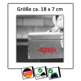 Anthrax Logo Aufkleber rot