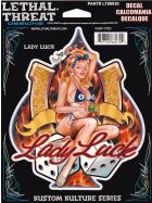 lethal-threat-sticker-aufkleber-lady-luck-pinup