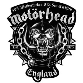 Motörhead-Aufkleber-England-49%-Motherfucker-51%-Son...