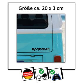 Iron Maiden Logo Aufkleber geplottet schwarz