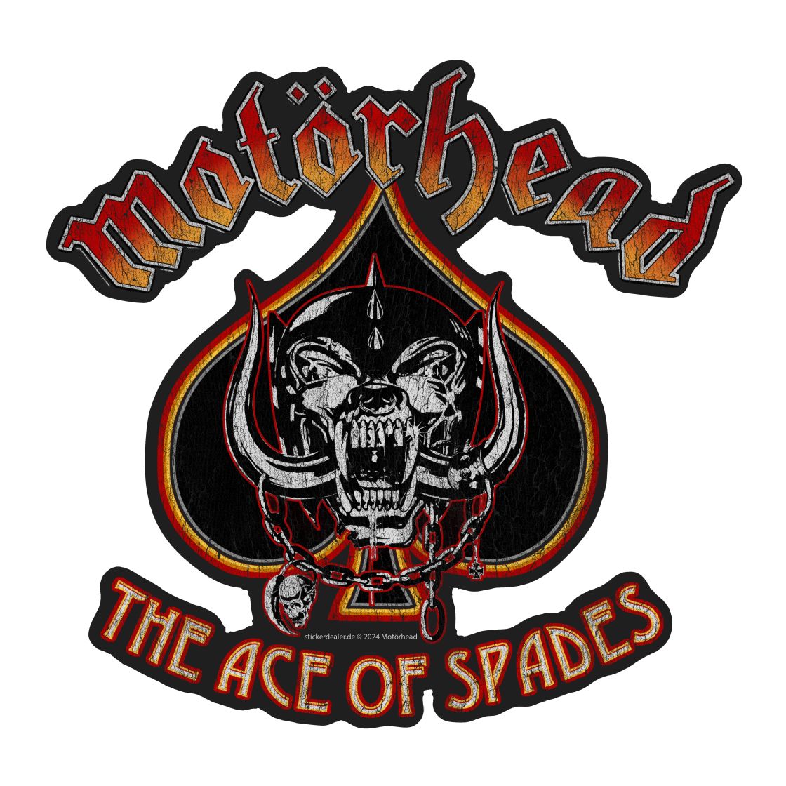 Motörhead Aufnäher 'Ace Of Spades': Lizenzierter, Gewebter Band-Patch (ca. 19x5 Cm) Zum Aufnähen