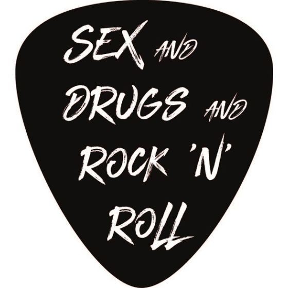 Aufkleber Plektrum Sex and Drugs and Rock n Roll