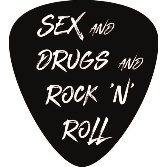 T-shirt Punk 'SEX AND DRUGS And ROCK N ROLL' – Noir, 100% Coton – Neuf Avec étiquettes