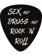 Aufkleber Plektrum Sex and Drugs and Rock n Roll
