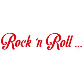 Rock n Roll Autoaufkleber rot