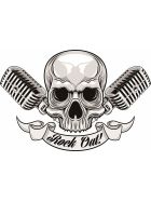 Rock Out Skull Aufkleber Sticker