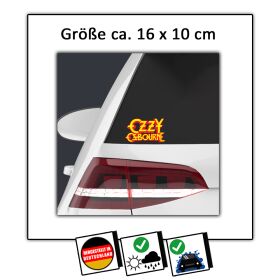 Aufkleber Ozzy Osbourne Logo yellow-red