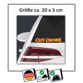 Logo Aufkleber Ozzy Osbourne yellow-red