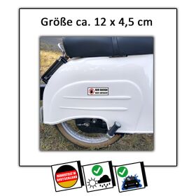 Aufkleber Nur gucken nicht anfassen
