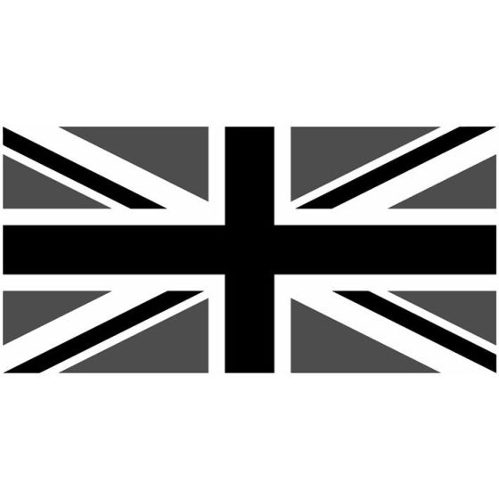Union Jack Aufkleber s/w-grau