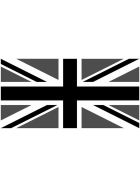 Union Jack Aufkleber s/w-grau