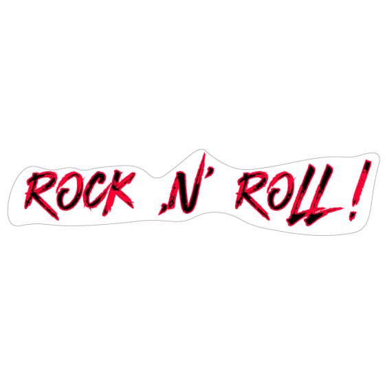 Rock n Roll! Aufkleber sw/rot