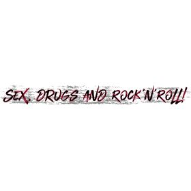 Sex, Drugs and Rock n Roll Aufkleber 2-er Set