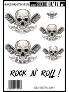 RocknRoll Schädel Aufkleberset
