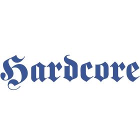 Hardcore Aufkleber geplottet blau