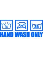 Hand Wash Only Autoaufkleber blau
