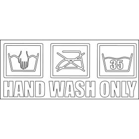 Hand Wash Only Autoaufkleber weiß