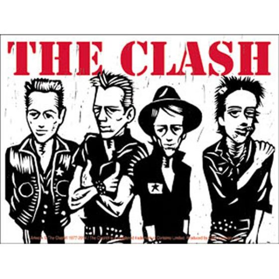 The Clash Aufkleber Karikatur