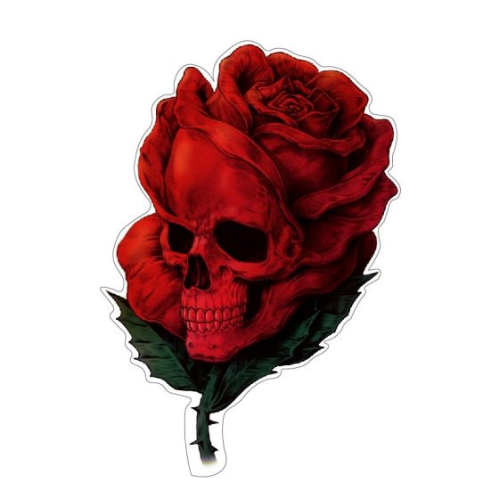 aufkleber-rose-rosen-skull-schädel-totenkopf