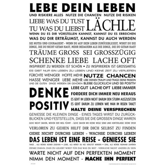 Lebe Dein Leben Motivational Aufkleber