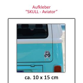 Aviator Skull Aufkleber