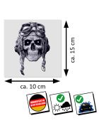 Aviator Skull Aufkleber