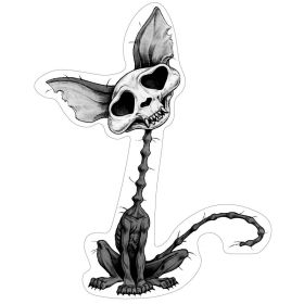 Skelett Cat Aufkleber
