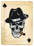 Ace of Spades Aufkleber Schädel Spielkarte