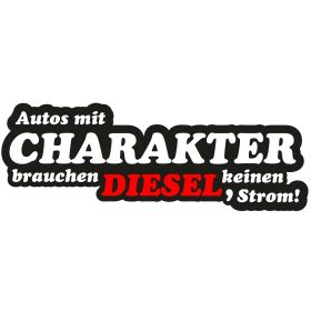 Aufkleber Autos mit Charakter -Diesel-