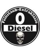 Aufkleber Diesel Feinstaubplakette für außen!