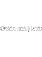 Ostdeutschland Aufkleber geplottet XL weiß