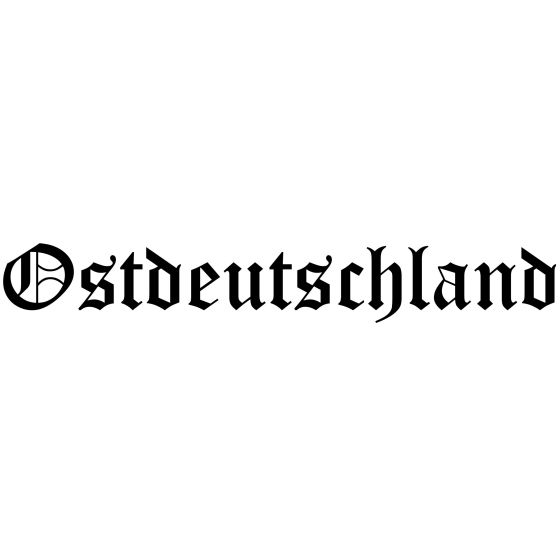Ostdeutschland Aufkleber geplottet XL schwarz