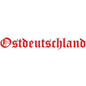 Ostdeutschland Aufkleber geplottet XL rot